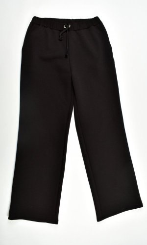 BELLA volné široké tepláky kalhoty - černé L36 - Velikost: EU40