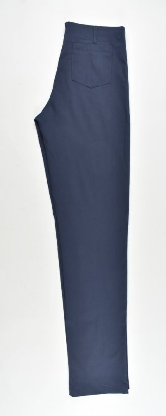 Dámské kalhoty UOMO 19733 s rovnými nohavicemi  - modré L34 - Velikost: EU50