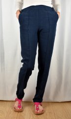 Lněné letní kalhoty - modré