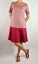 Dámské lněné šaty DAVY s volánem - růžové - Velikost: EU48
