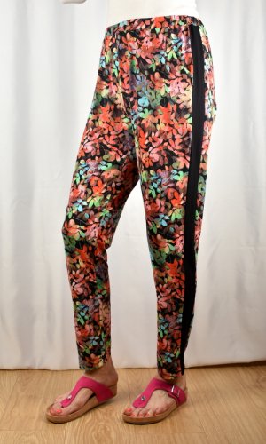 Volné kalhoty s lampasem - barevné