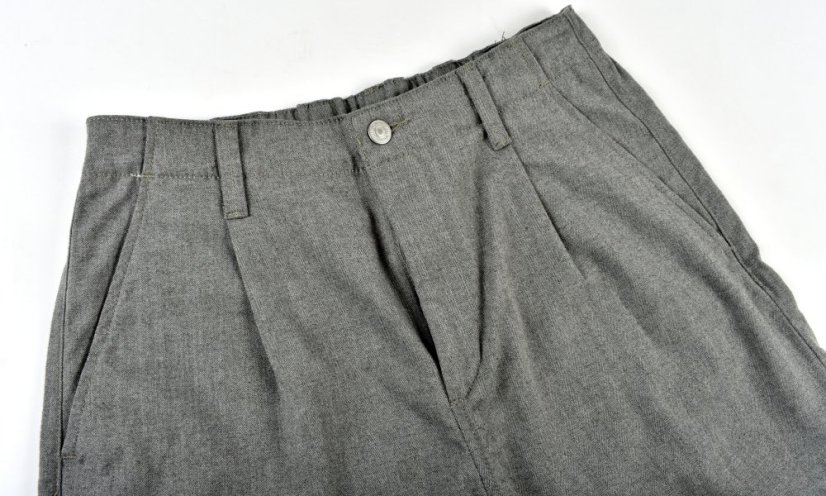 PERA Grey Smart Sporty - dámské prodloužené kalhoty se širokými nohavicemi L34 - Velikost: W34