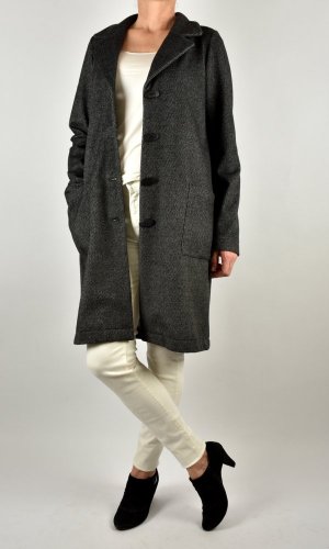 Dámský kabát DORIS - šedočerný melír