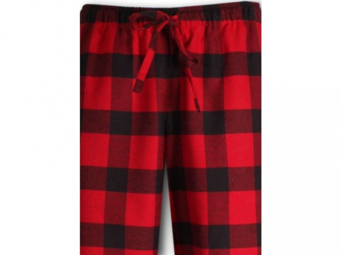 Pyžamové/domácí kalhoty flanelové - červená kostka L34