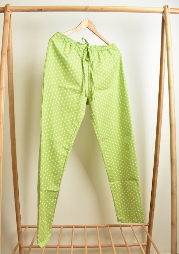Pyžamové kalhoty s hvězdičkami - zelené