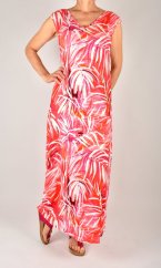 Dámské letní šaty šaty bez rukávů DENNY - růžová tráva