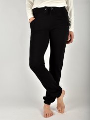 BEATRIX teplé úzké tepláky s kapsami - černé L36