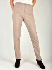 Dámské kalhoty UOMO  19750 slim fit - světle béžové L36