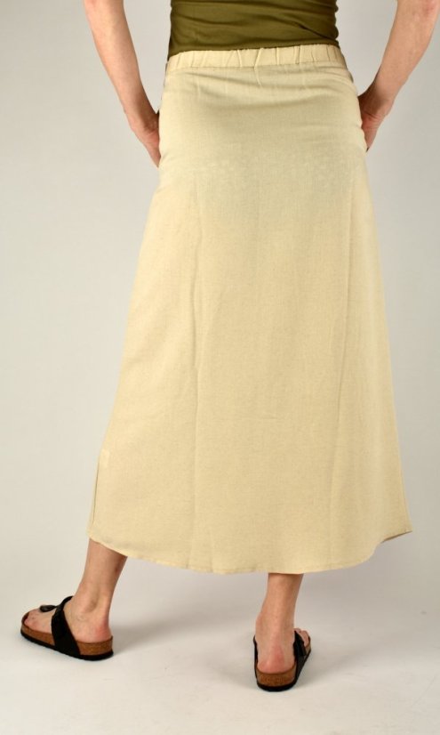 Letní propínací sukně HILA s kapsami - béžová - Velikost: EU46