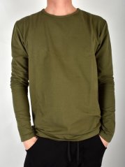 Pyžamové nebo domácí triko s dlouhým rukávem KAMIL - khaki