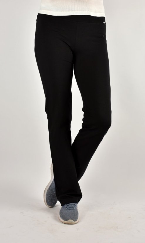 Dámské prodloužené legíny/kalhoty DONA - černé L34 - Velikost: M