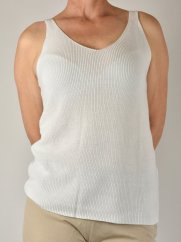 Dámský top z jemného úpletu - White