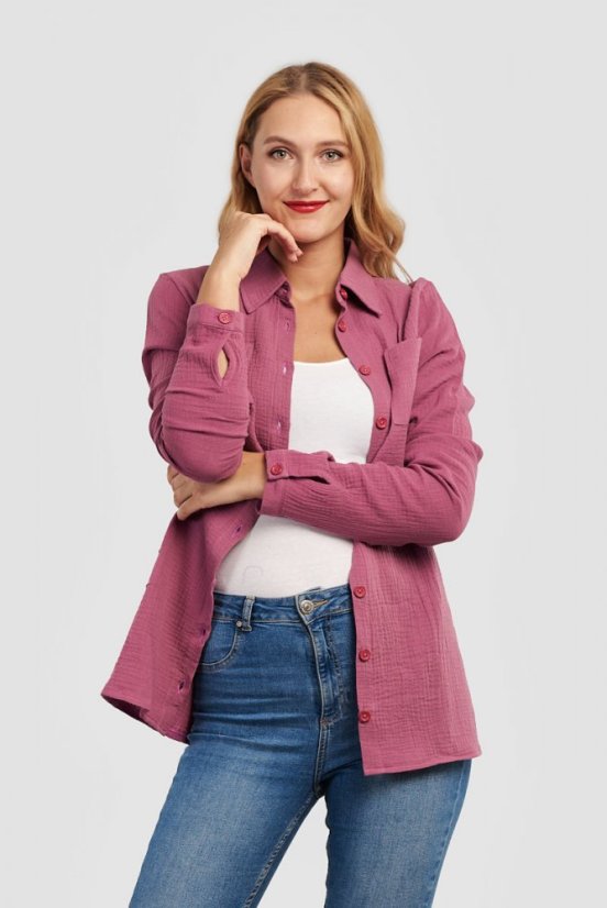 Vínová košile ALENA - Velikost: EU46