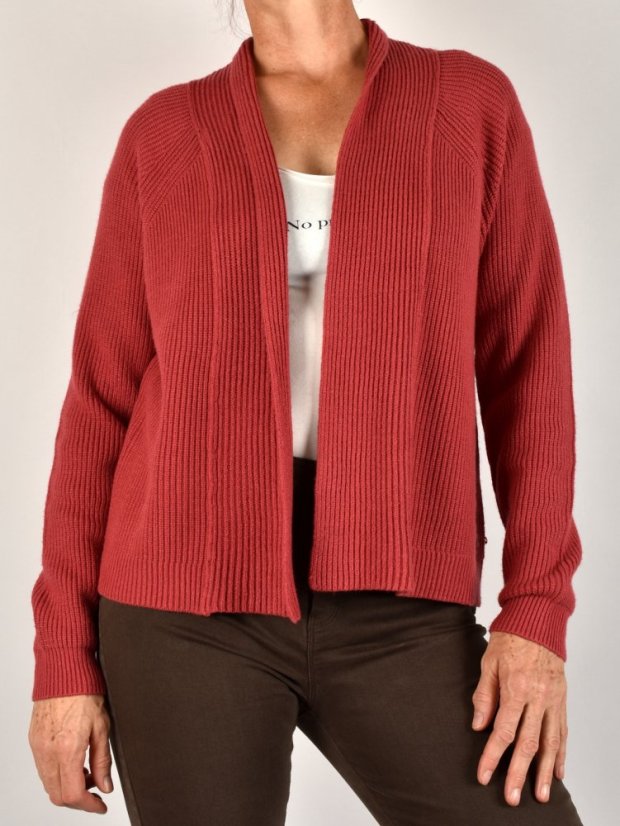 Krátký dámský kardigan PELIN Rosewood - Velikost: EU50