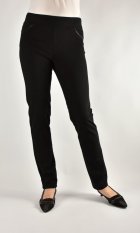 Dámské prodloužené kalhoty DITA s kapsami - černé, úplet