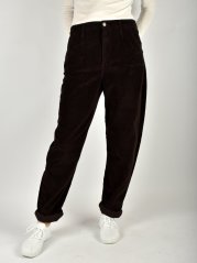 LAURA Chocolate Cord Baggy L35 manšestrové - tmavě hnědé