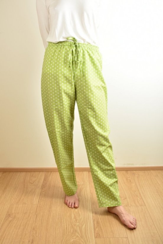 Pyžamové kalhoty s hvězdičkami - zelené