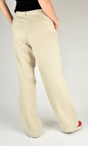 Široké dámské lněné kalhoty MIA 4275 Wide Leg L38