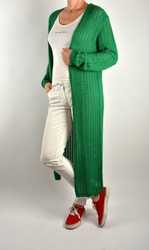 Dlouhý pletený cardigan TOSCA - zelený