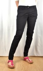 Lehké plátěné kalhoty D112261CEL36 - BLACK