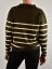 Dámský svetr s pruhy GREEN/OFF white - Velikost: EU38