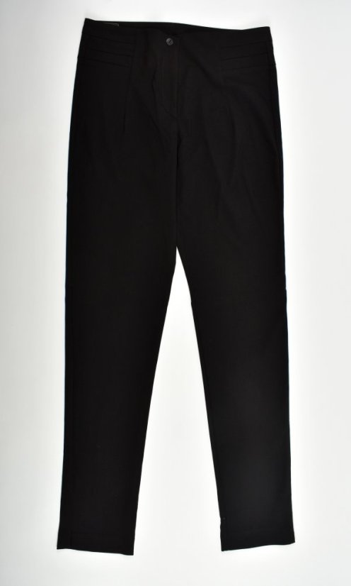 Dámské kalhoty UOMO  19750 slim fit - černé L34 - Velikost: EU44