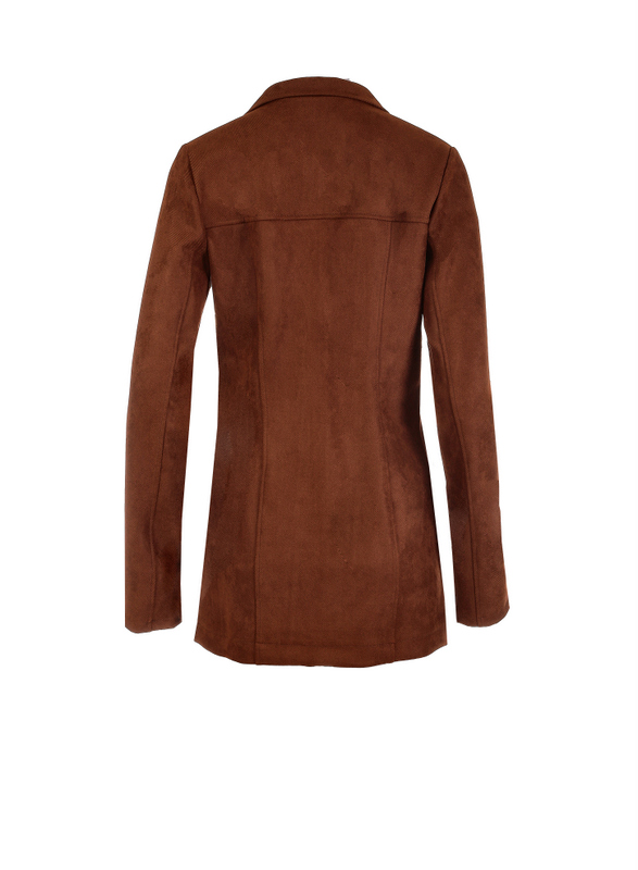 Dámské sako sportovního střihu - skořicové - Velikost EU: 42