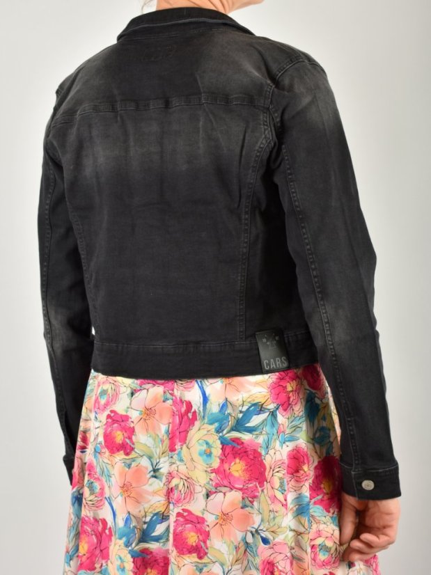 Džínová bunda JORINDA - černá - Velikost: L