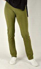 Legíny ZITA se širokým pasem a rovnými nohavicemi L36 - zelené