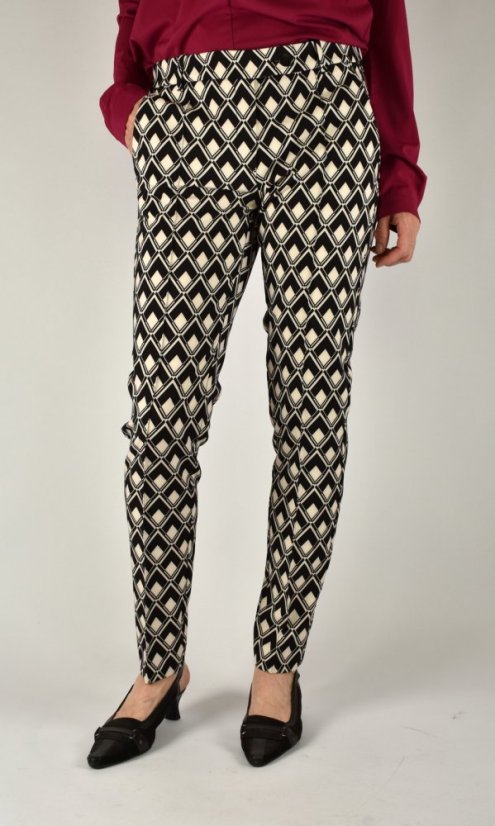 TWIGY kalhoty s geometrickým vzorem L34 - Velikost: EU42