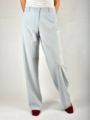 Dámské kalhoty UOMO  1973300-1 se širokými nohavicemi - šedomodré L36
