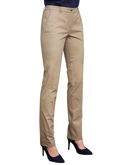 Dámské Chino kalhoty HOUSTON Slim Fit L36 - béžové - Velikost: EU52