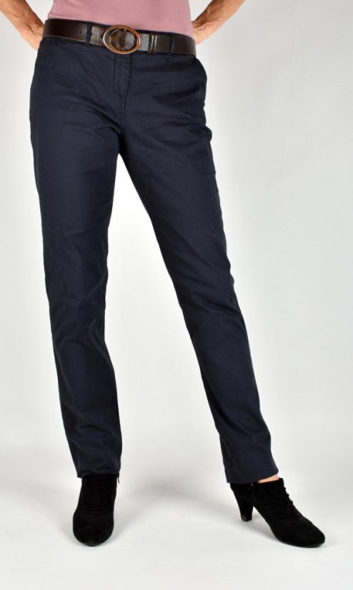 Dámské Chino kalhoty HOUSTON Slim Fit L36 - tmavě modré - Velikost: EU44