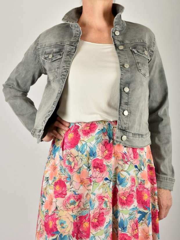 Džínová bunda JORINDA - šedá - Velikost: XL