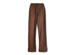 LUDVA 33A pánské pyžamové/domácí kalhoty flanelové - hnědé L38