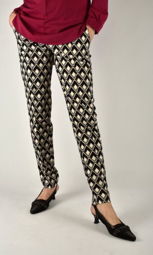 TWIGY kalhoty s geometrickým vzorem L34