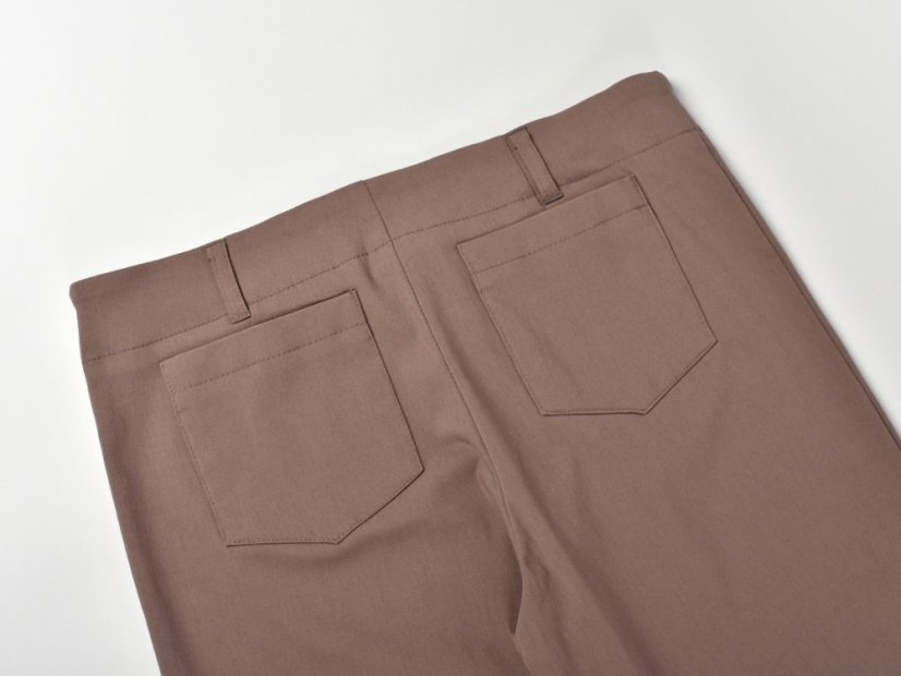 Prodloužené kalhoty dámské UOMO - světle hnědé