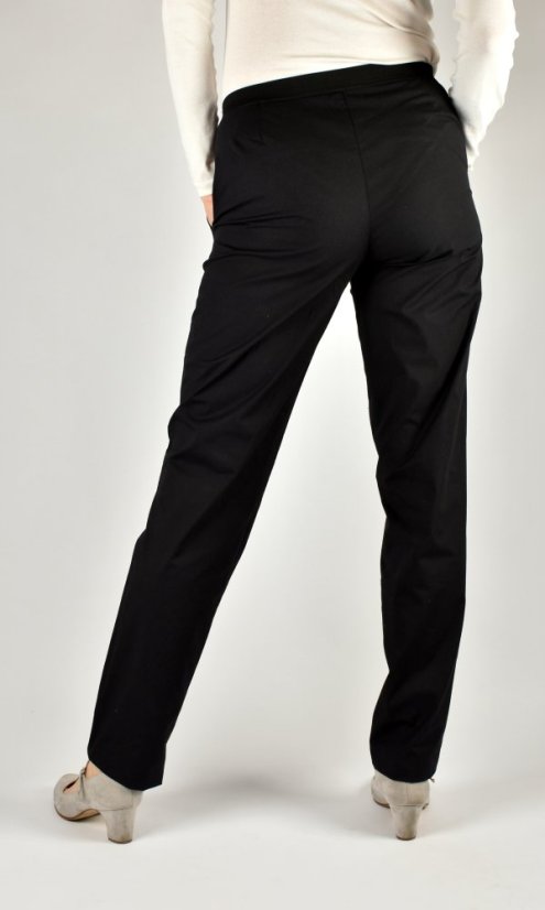 HÁTA dámské plátěné kalhoty s gumou D112537 - černé L36