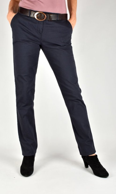 Dámské Chino kalhoty HOUSTON Slim Fit L36 - tmavě modré - Velikost: EU44