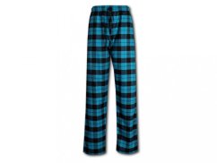 LUDVA 178 pánské pyžamové/domácí kalhoty flanelové - tyrkys L34