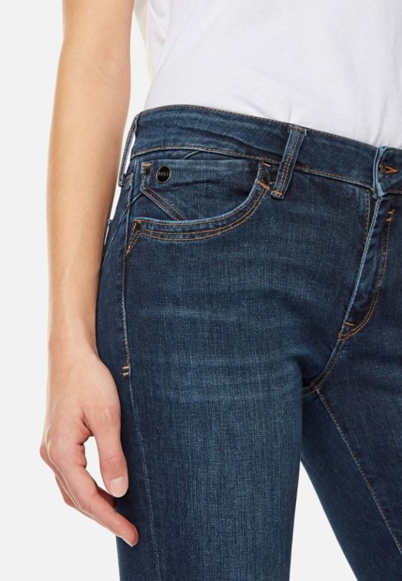 BELLA  Mid -Rise Dark Indigo Str L36 - Velikost: W31