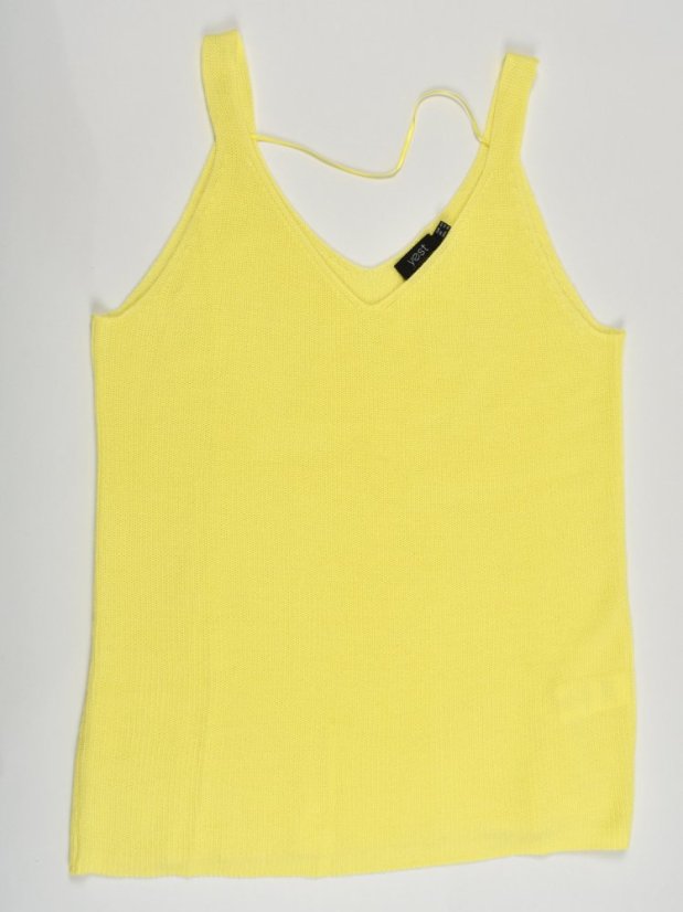Dámský top z jemného úpletu - Pastel Yellow - Velikost: EU46