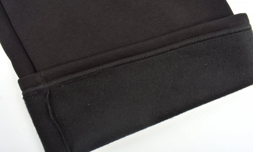 BELLA teplé volné široké teplákové kalhoty - černé L36 - Velikost: EU40