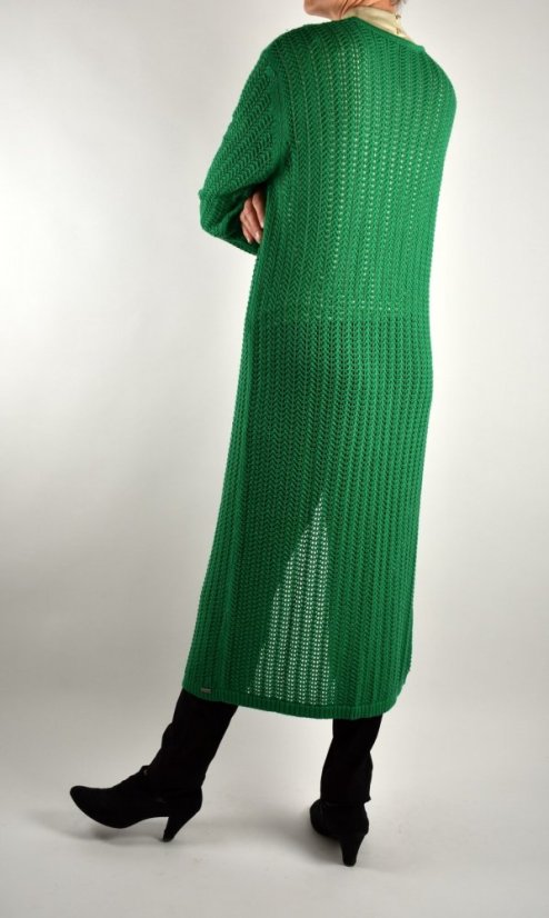 Dlouhý pletený cardigan TOSCA - zelený
