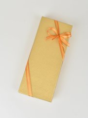 Dárkové balení do malé ploché zlaté krabičky