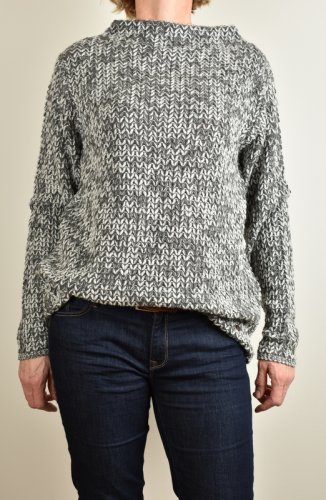Dámský pulovr šedý - Velikost: XL