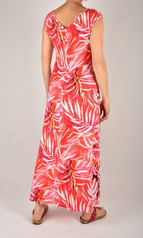 Dámské letní šaty šaty bez rukávů DENNY - růžová tráva - Velikost: M