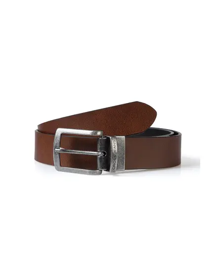 Pánský oboustranný kožený pásek 0446K-025 - hnědý/černý - Délka: 100