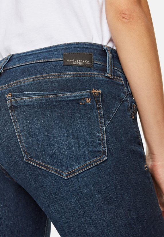 BELLA  Mid -Rise Dark Indigo Str L36 - Velikost: W31