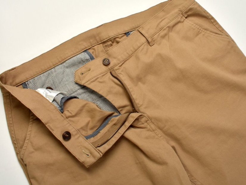 Dámské Chino kalhoty HOUSTON Slim Fit L36 - béžové - Velikost: EU46